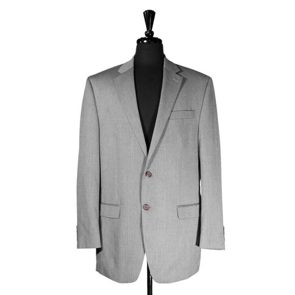 Ralph Lauren Men's Linley Faux Suede Lined Two Button Blazer Black Size 42